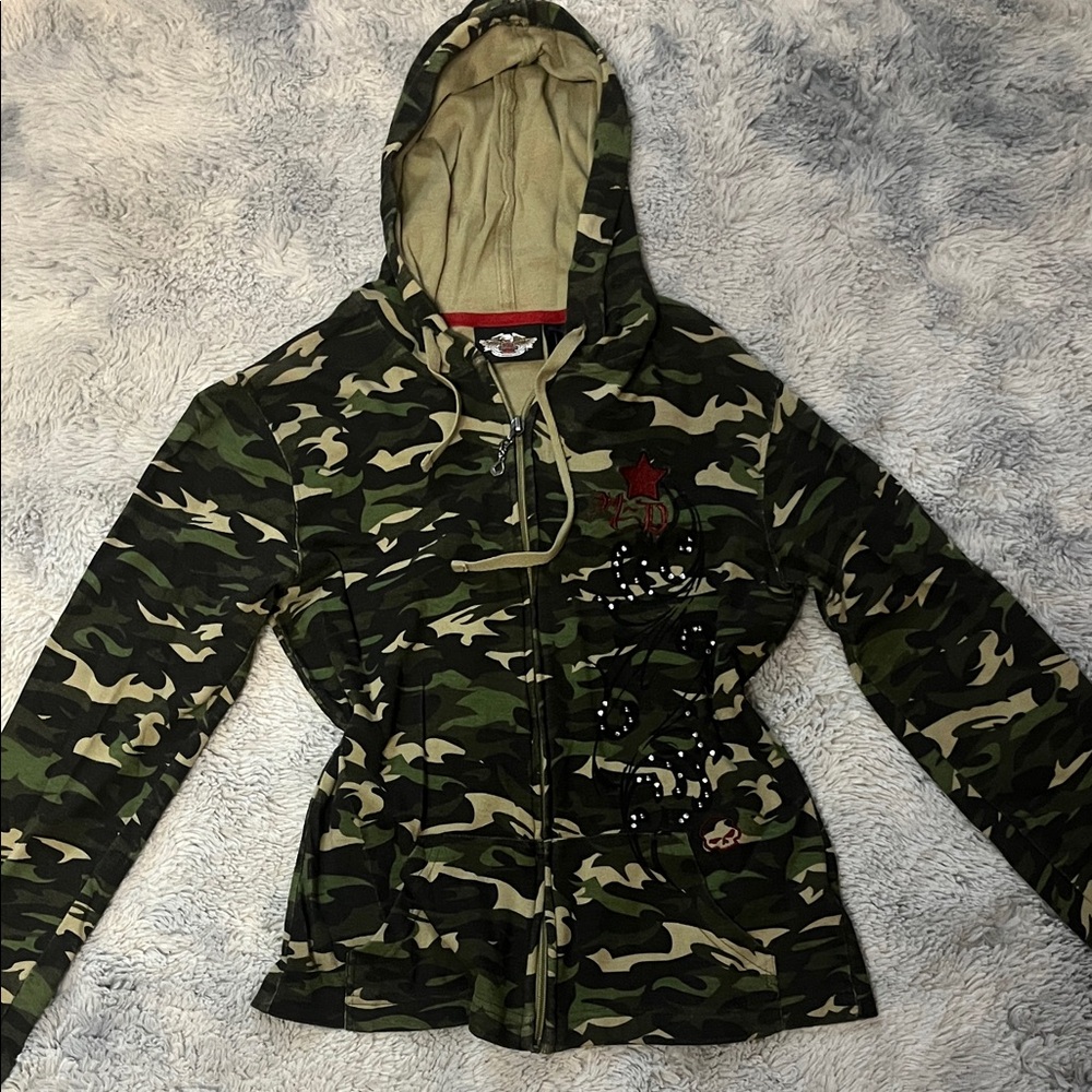 Harley-Davidson Green Camouflage Utility Jacket